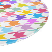 Houndstooth Multicolor+White Pattern Snijplank (Hoek)