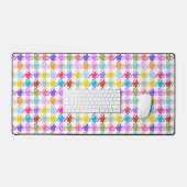 Houndstooth Multicolor+White RPT Pattern Bureaumat (Keyboard & Muis)