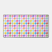 Houndstooth Multicolor+White RPT Pattern Bureaumat (Voorkant)