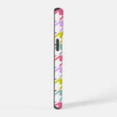 Houndstooth Multicolor+Wit Groot Patroon iPhone 15 Case (Rechterkant)