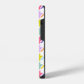 Houndstooth Multicolor+Wit Groot Patroon iPhone Hoesje (Linkerkant)