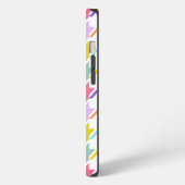 Houndstooth Multicolor+Wit Groot Patroon iPhone Hoesje (Linkerkant)