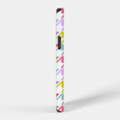 Houndstooth Multicolor+Wit Groot Patroon iPhone Hoesje (Rechterkant)