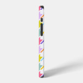Houndstooth Multicolor+Wit Groot Patroon iPhone Hoesje (Linkerkant)
