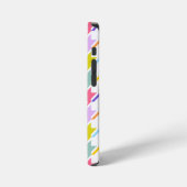 Houndstooth Multicolor+Wit Groot Patroon iPhone Hoesje (Linkerkant)