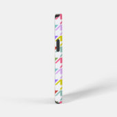 Houndstooth Multicolor+Wit Groot Patroon iPhone Hoesje (Rechterkant)