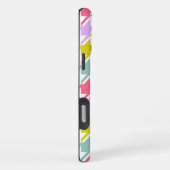 Houndstooth Multicolor+Wit Groot Patroon iPhone Hoesje (Rechterkant)