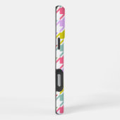 Houndstooth Multicolor+Wit Groot Patroon iPhone Hoesje (Rechterkant)
