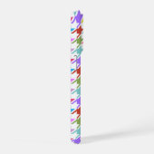 Houndstooth Multicolor+Wit Patroon iPhone Hoesje (Rechterkant)
