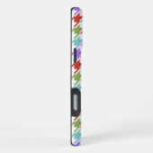Houndstooth multicolor+wit patroon iPhone hoesje (Rechterkant)