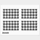 Houndstooth naadloos grijs, zwart-wit patroon rechthoekige sticker (Vel)