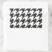 Houndstooth naadloos grijs, zwart-wit patroon rechthoekige sticker (Tas)
