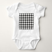 Houndstooth naadloos grijs, zwart-wit patroon romper (Voorkant)