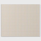 Houndstooth Nougat Brown Wrapping Paper Cadeaupapier (Vlak)