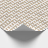 Houndstooth Nougat Brown Wrapping Paper Cadeaupapier (Hoek)