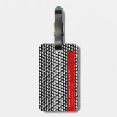 Houndstooth Owl met zonnebrillen Bagagelabel (Achterkant verticaal)