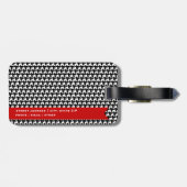 Houndstooth Owl met zonnebrillen Bagagelabel (Achterkant horizontaal)