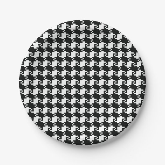 Houndstooth Paper-Bord Papieren Bordje (Voorkant)