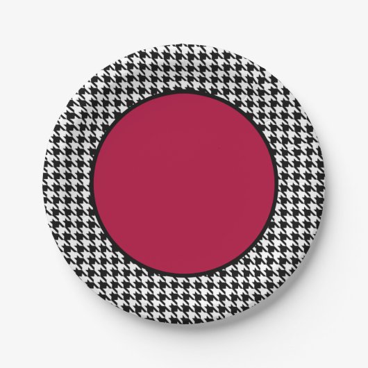 Houndstooth Paper-Bord Papieren Bordje (Voorkant)