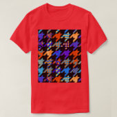 Houndstooth Patchwork-stijl Afbeelding T-shirt (Design voorkant)