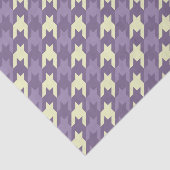 Houndstooth patroon in paarse en crème tissuepapier (Detail)