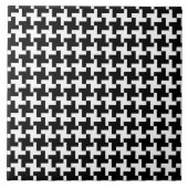  Houndstooth Patroon in Zwart & Wit Tegeltje (Voorkant)