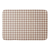 Houndstooth Patroon Mocha Mousse en wit Badmat (Voorkant)