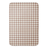 Houndstooth Patroon Mocha Mousse en wit Badmat (Voorkant Verticaal)