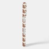 Houndstooth Patroon Mocha Mousse en wit Case-Mate iPhone Case (Achterkant / Rechts)