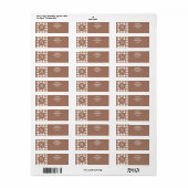 Houndstooth Patroon Mocha Mousse en wit Etiket (Full Sheet)