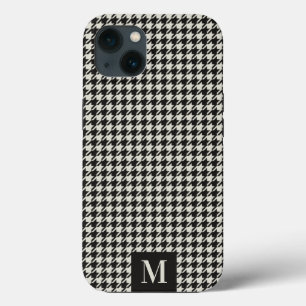 Houndstooth Patroon Monogram iPhone Hoesje