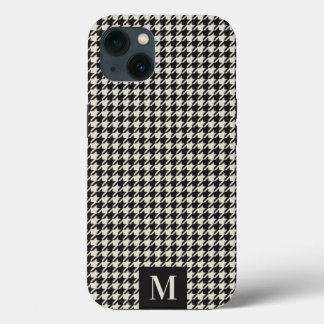 Houndstooth Patroon Monogram iPhone Hoesje