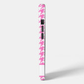Houndstooth patroon roze wit gepersonaliseerd Case-Mate iPhone case (Achterkant / Links)