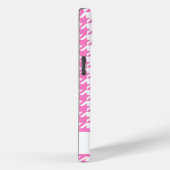 Houndstooth patroon roze wit gepersonaliseerd Case-Mate iPhone case (Achterkant / Rechts)