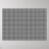 Houndstooth-patroon - zwart-wit poster (Voorkant)