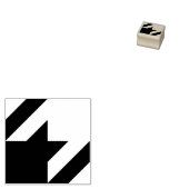 Houndstooth Patroon Zwart Wit Rubberstempel (Gestempeld)