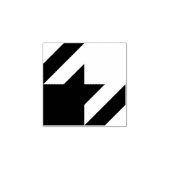 Houndstooth Patroon Zwart Wit Rubberstempel (Afrduk)