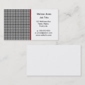 Houndstooth-patroon - zwart-wit visitekaartje (Voorkant / Achterkant)
