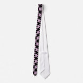 Houndstooth Pattern 1 Mauve Mist Stropdas (Achterkant)