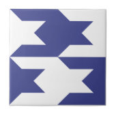 Houndstooth Pattern 1 Royal Blue Tegeltje (Voorkant)