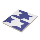 Houndstooth Pattern 1 Royal Blue Tegeltje (Zijkant)