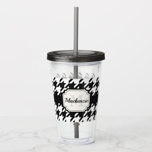 Houndstooth Pattern Acryl Drinkbeker (Voorkant)