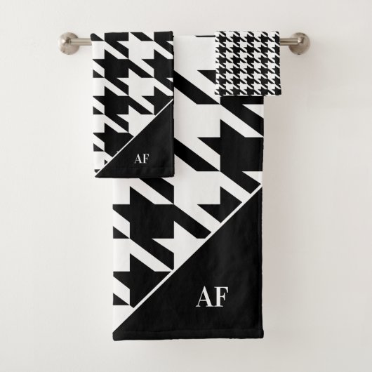 Houndstooth Pattern Bad Handdoek (Insitu)