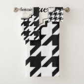 Houndstooth Pattern Bad Handdoek (Insitu)