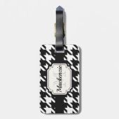 Houndstooth Pattern Bagagelabel (Achterkant verticaal)