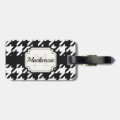 Houndstooth Pattern Bagagelabel (Achterkant horizontaal)