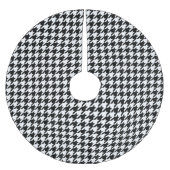 Houndstooth Pattern Black and White Kerstboom Rok (Voorkant)