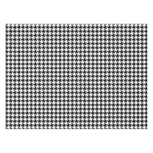 Houndstooth Pattern Black and White Tafelkleed (Voorkant (Horizontaal))