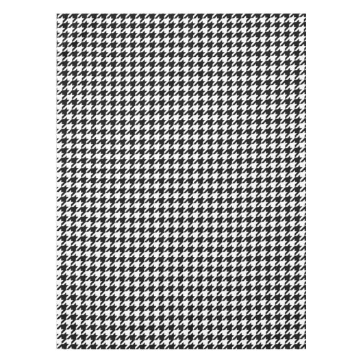 Houndstooth Pattern Black and White Tafelkleed (Voorkant)