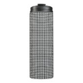 houndstooth pattern black and white thermosbeker (Voorkant)